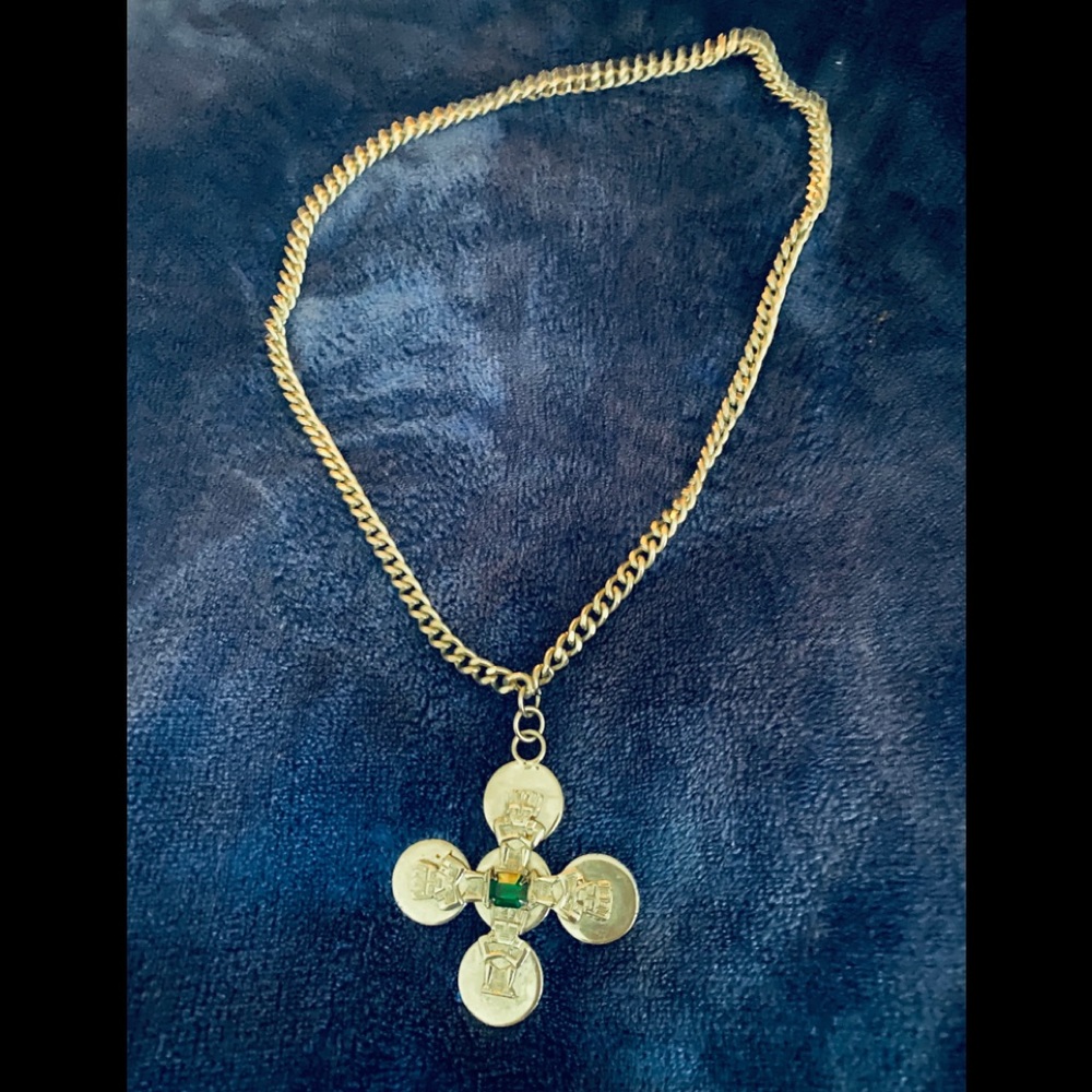 Silver cross necklace